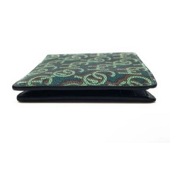 COACH Mens 3n1 Wallet/Card Case Printed Coated Canvas Monogram Amazon Green - Picture 3 of 12